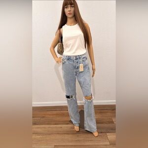 Mango high waist jeans, size 4, brand new with tags